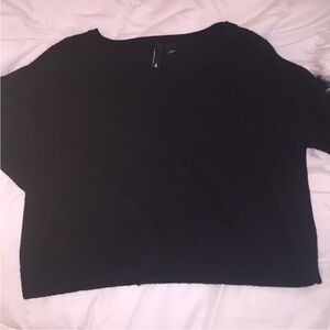 Women's Cropped Black Sweater